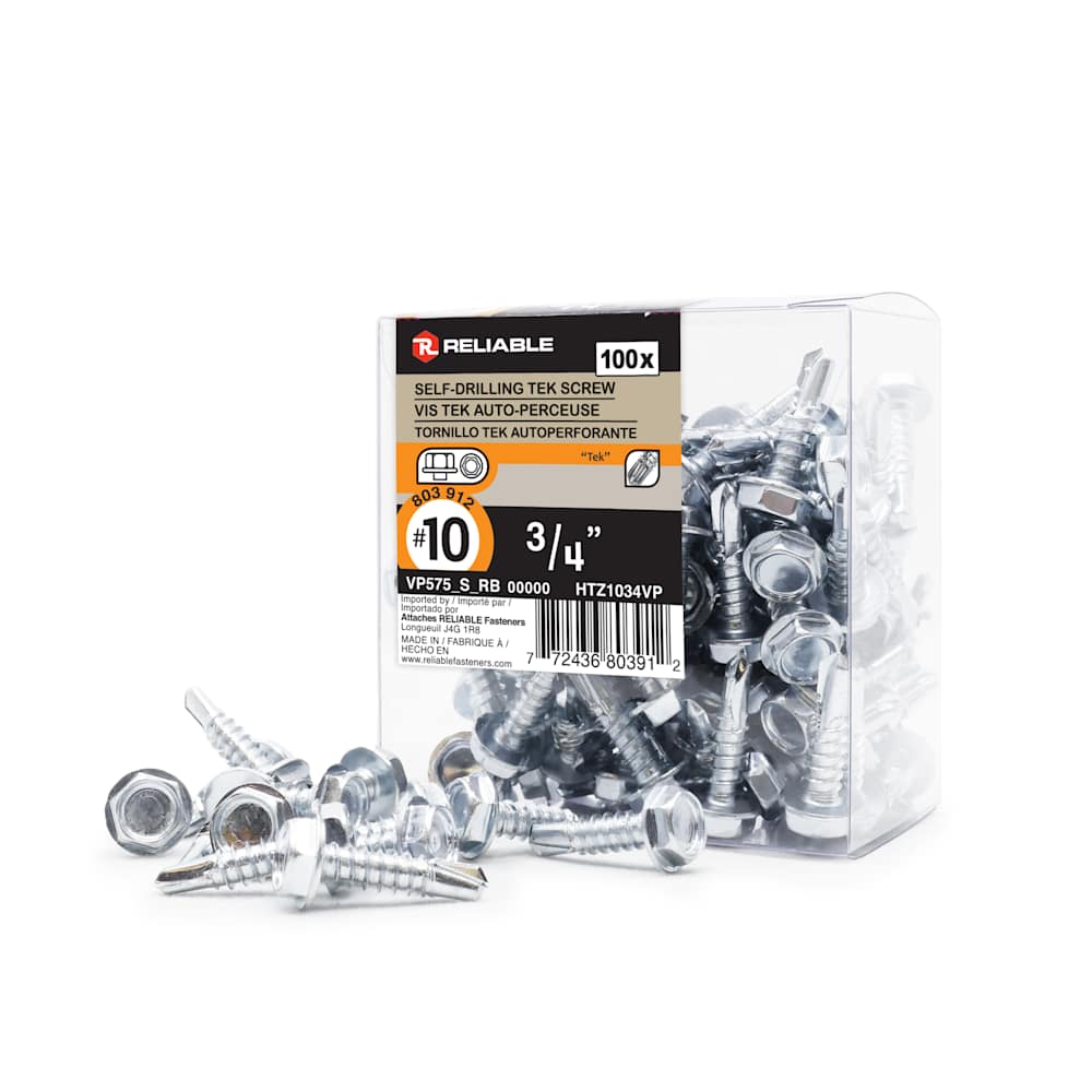 Self-Drilling Metal Screw 3/4 in. n° 10 Pkg/100