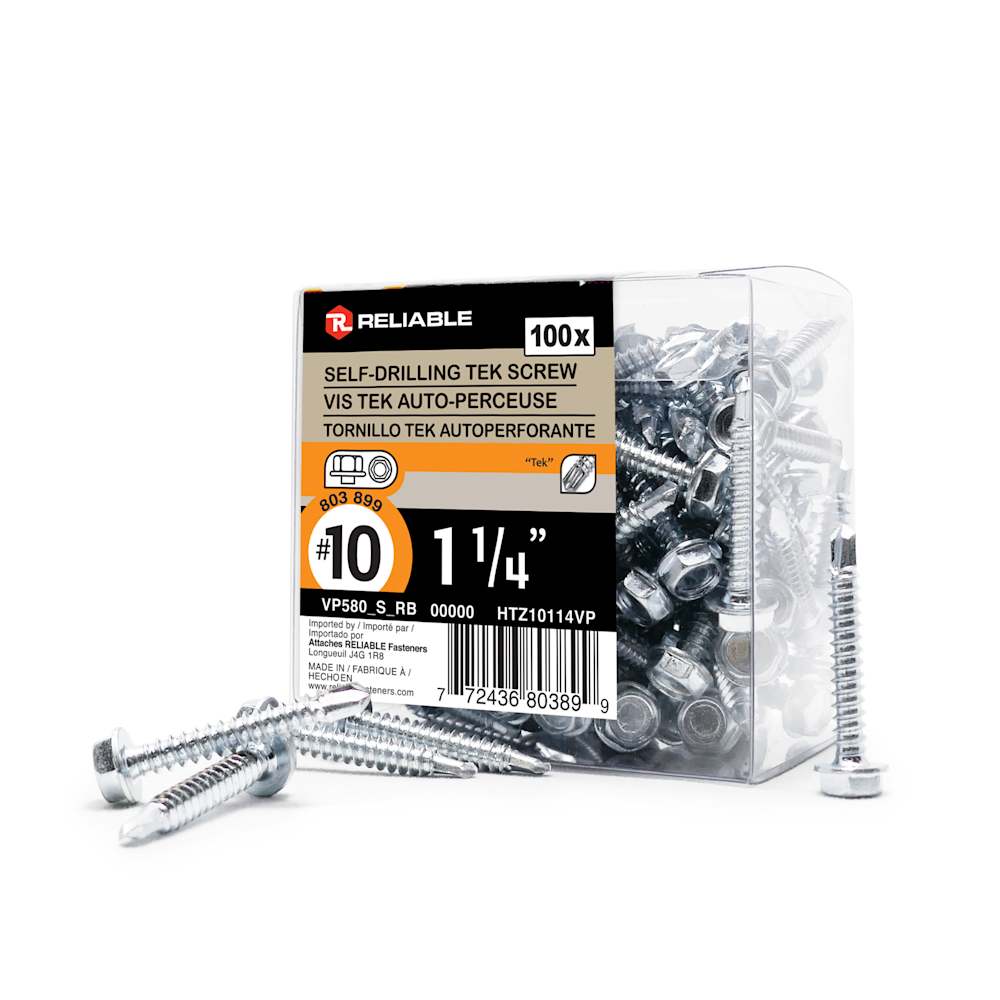 Self-Drilling Metal Screw 1 1/4 in. n° 10 Pkg/100