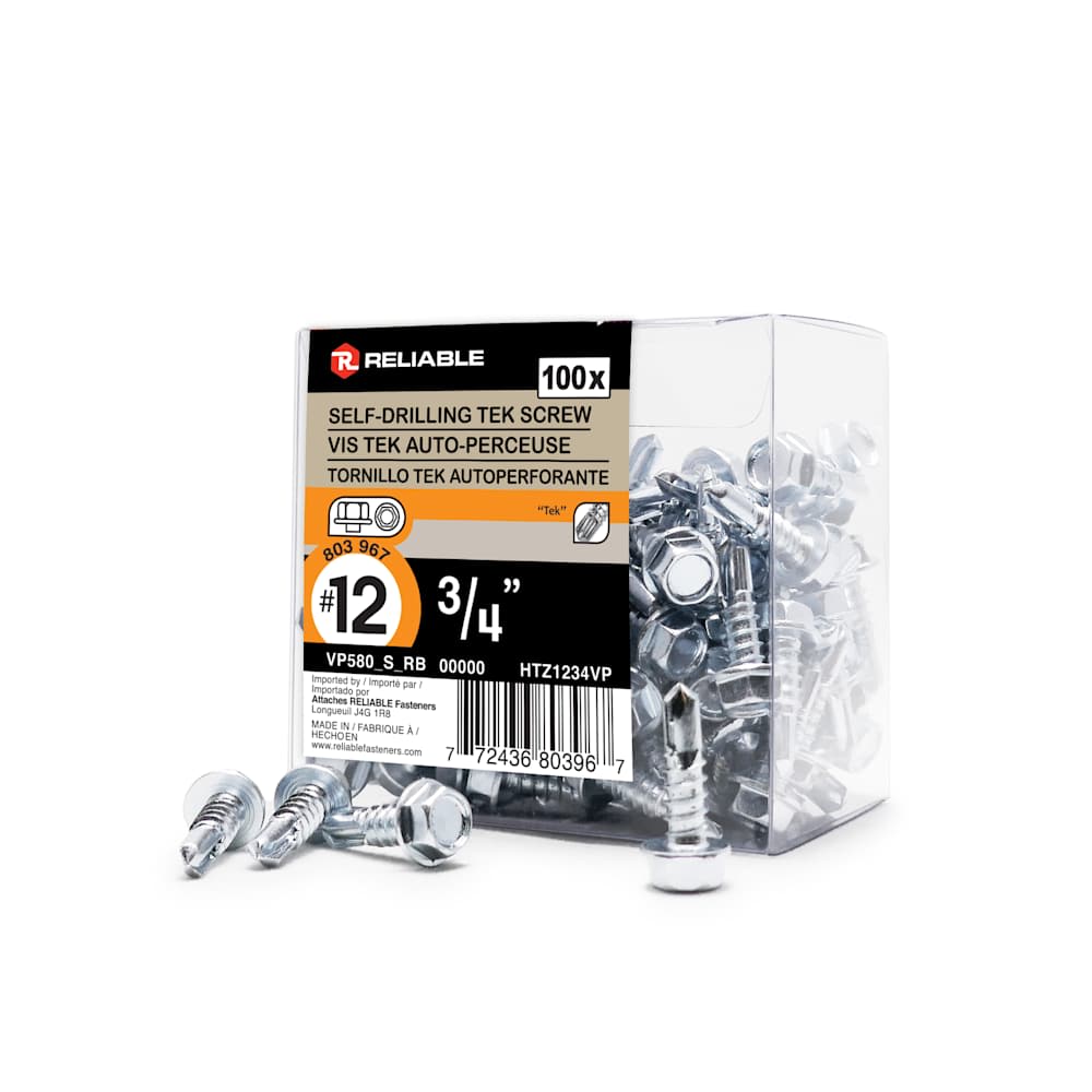 Self-Drilling Metal Screw 3/4 in. n° 12  Pkg/100