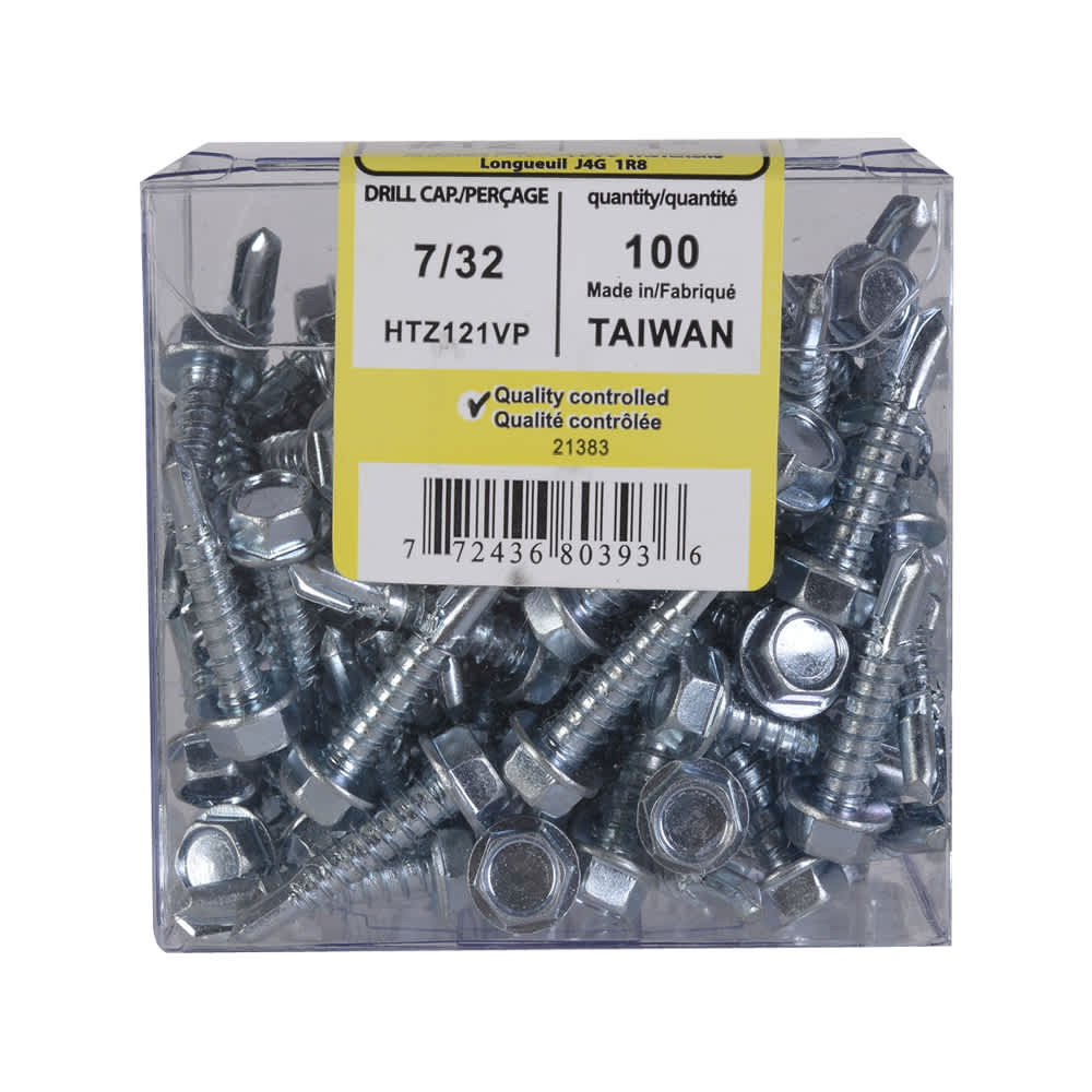 Vis à métal autoperceuse 1 po n° 12 T.H. Pqt/100