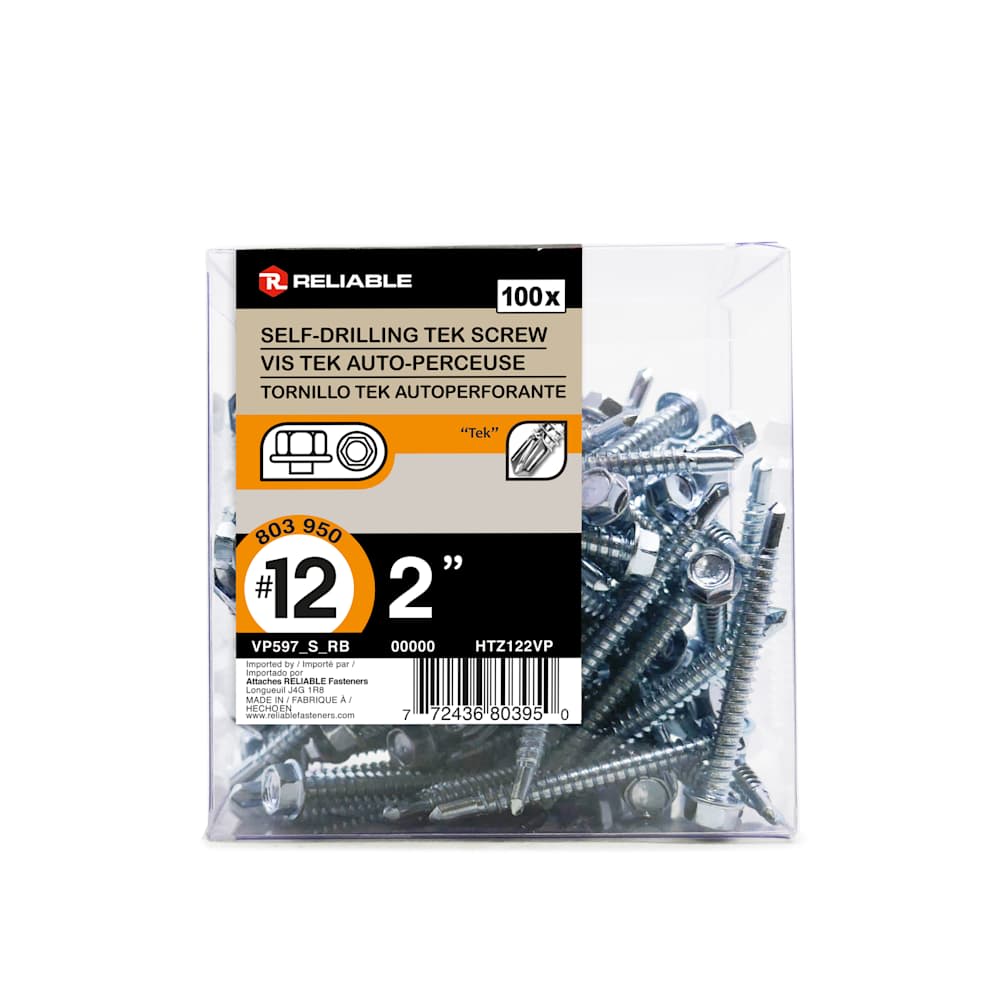 Self-Drilling Metal Screw 2 in. n° 12 Pkg/100
