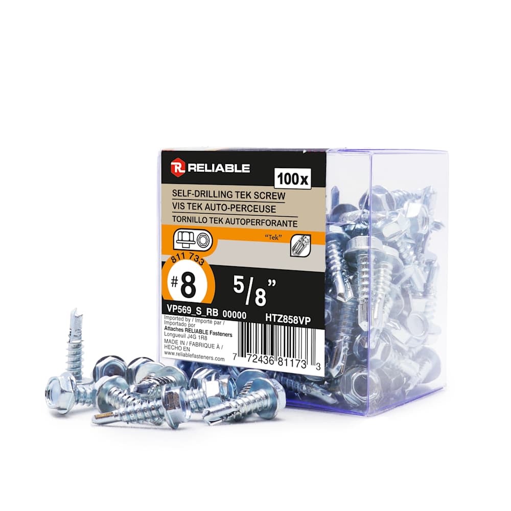 Self-Drilling Metal Screw 5/8 in. n° 8 Pkg/100