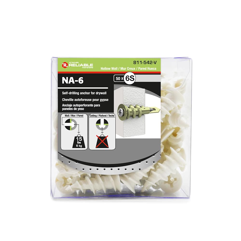 Nylon Anchor Dowels n° 6S Pkg/50