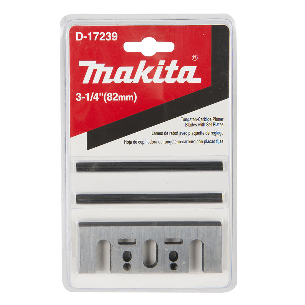 Lames au carbure et plaquettes pour rabot électrique Pqt/2 MAKITA