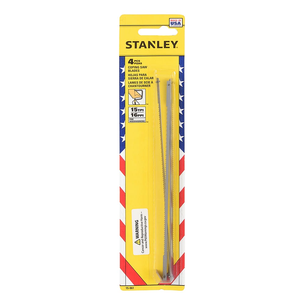 STANLEY Coping Saw Blades 6 1/2 in. Pkg/4