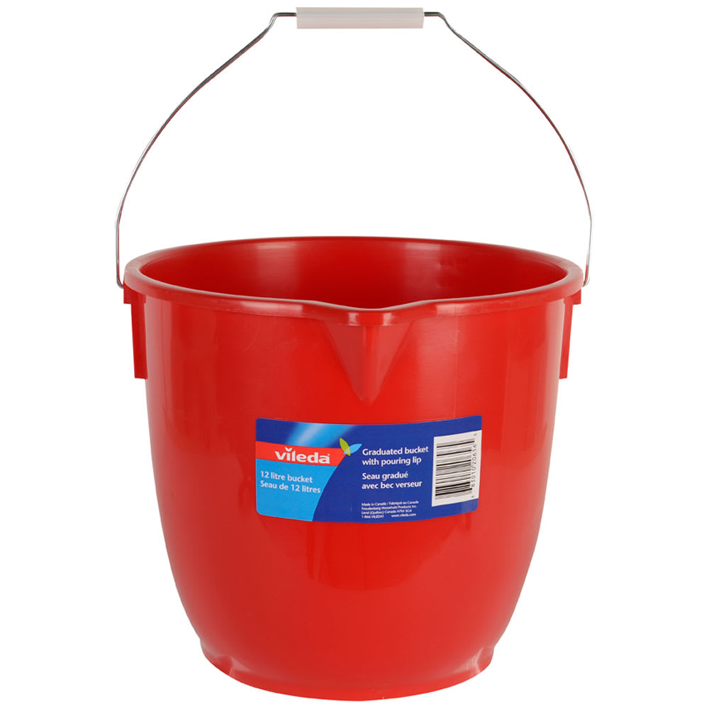Seau gradué en plastique avec bec verseur 12 L VILEDA