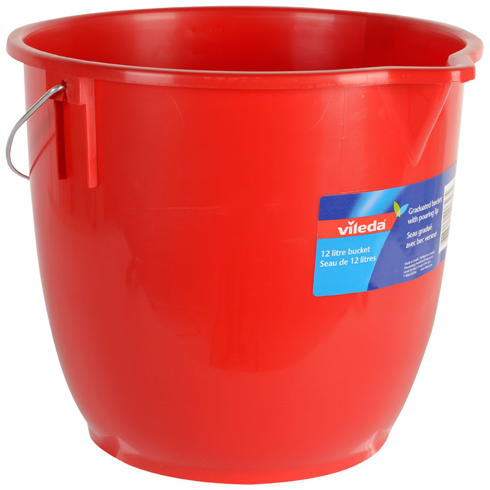 VILEDA Plastic Graduated Bucket with Pouring Spout 12 L