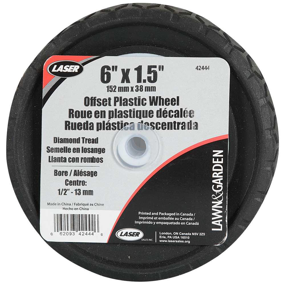 Roue de tondeuse 6 po