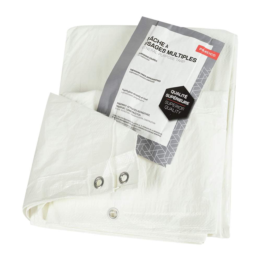 General-Purpose Tarp White 6&nbsp;ft.&nbsp;x&nbsp;8&nbsp;ft.