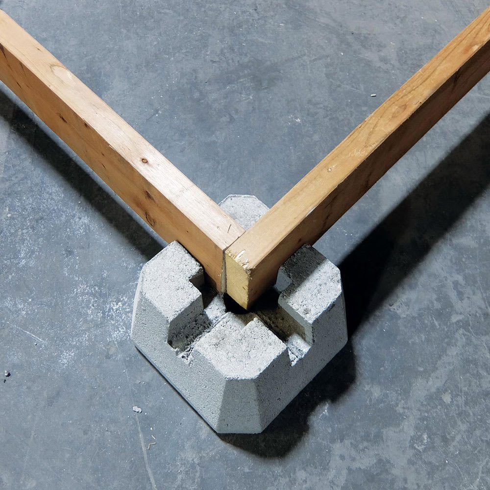 Base en béton Patio bloc 4x4