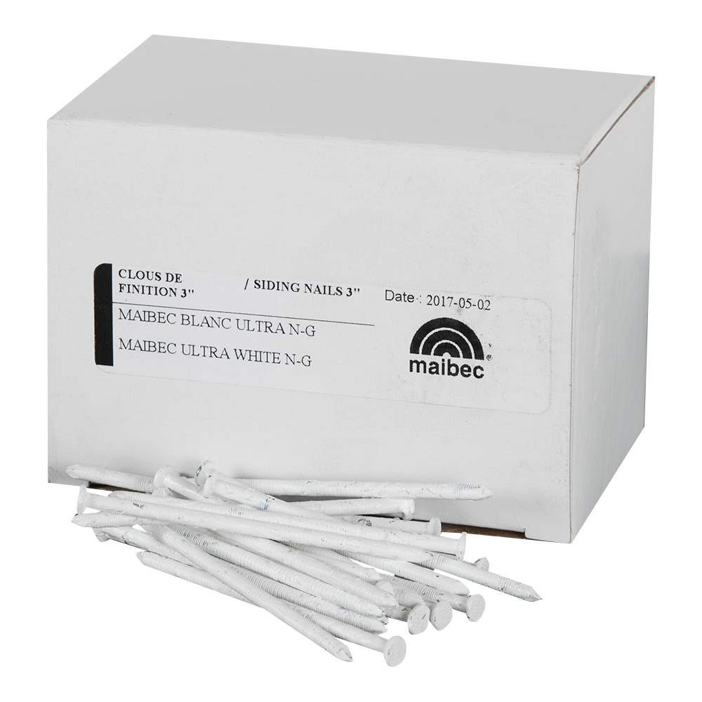 White Maibec Finition Nails3 in. 1 lb