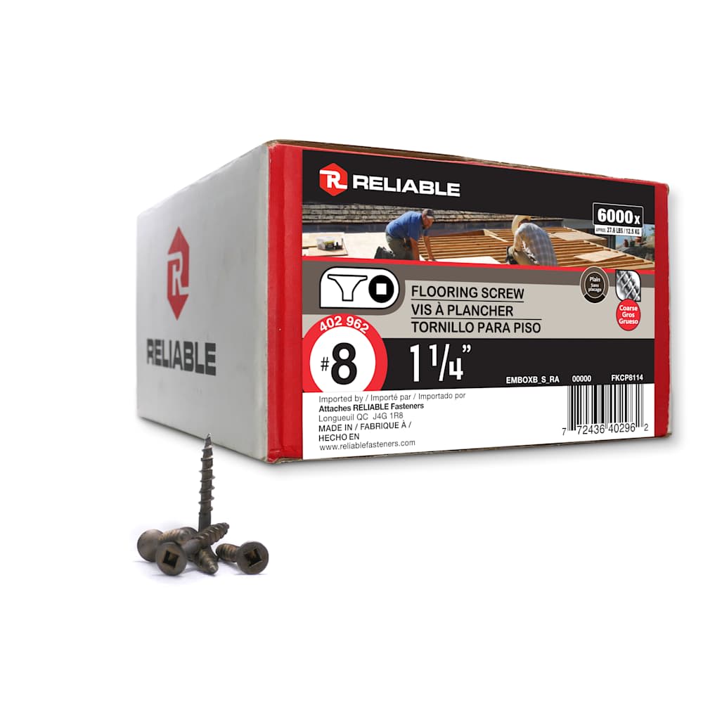1 1/4 in., n° 8 Floor Screws - (Box of 6000)