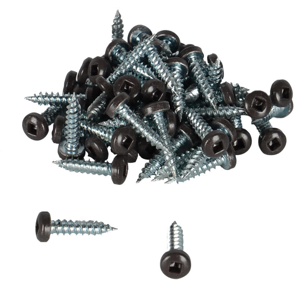 Vis à soffite 1&nbsp;1/4&nbsp;po n° 8 T.R. brune Pqt/100