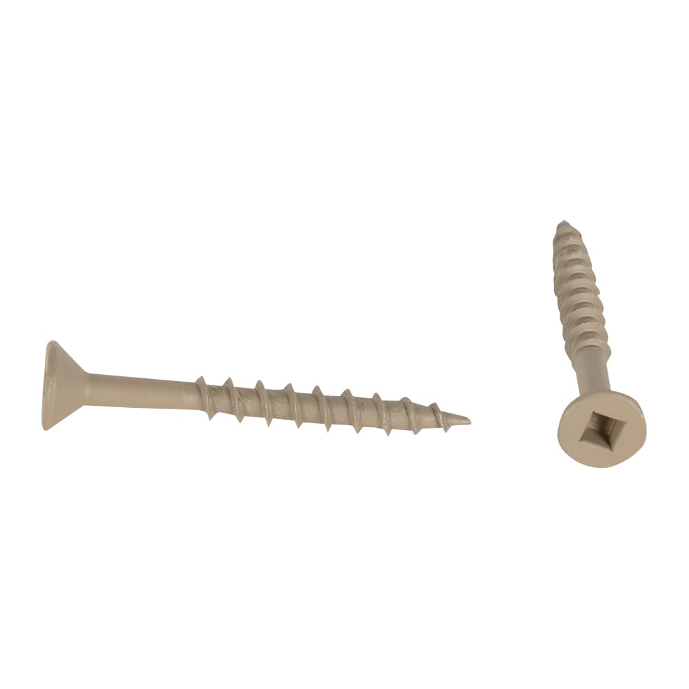 Brown Treated Wood Screws 1 1/2 in. n° 8 F.H. Pkg/500