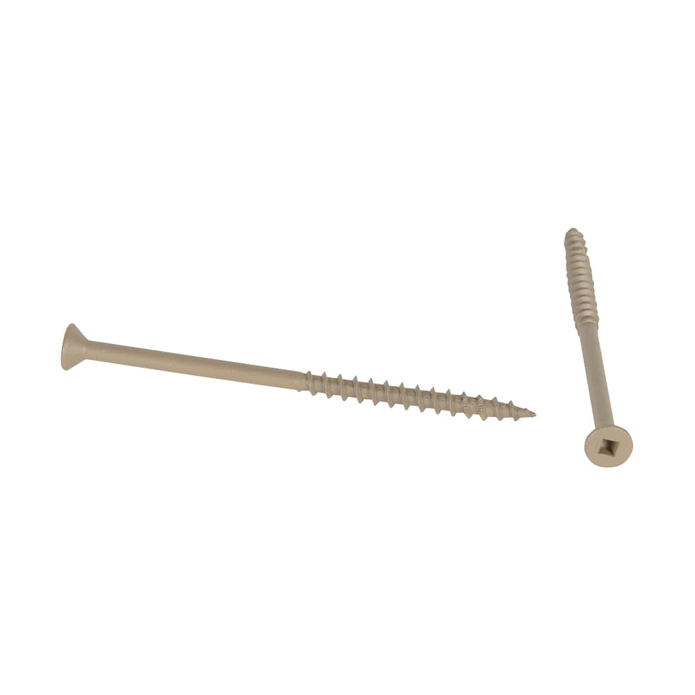 Brown Treated Wood Screws 2 in. n° 8 F.H. Pkg/500