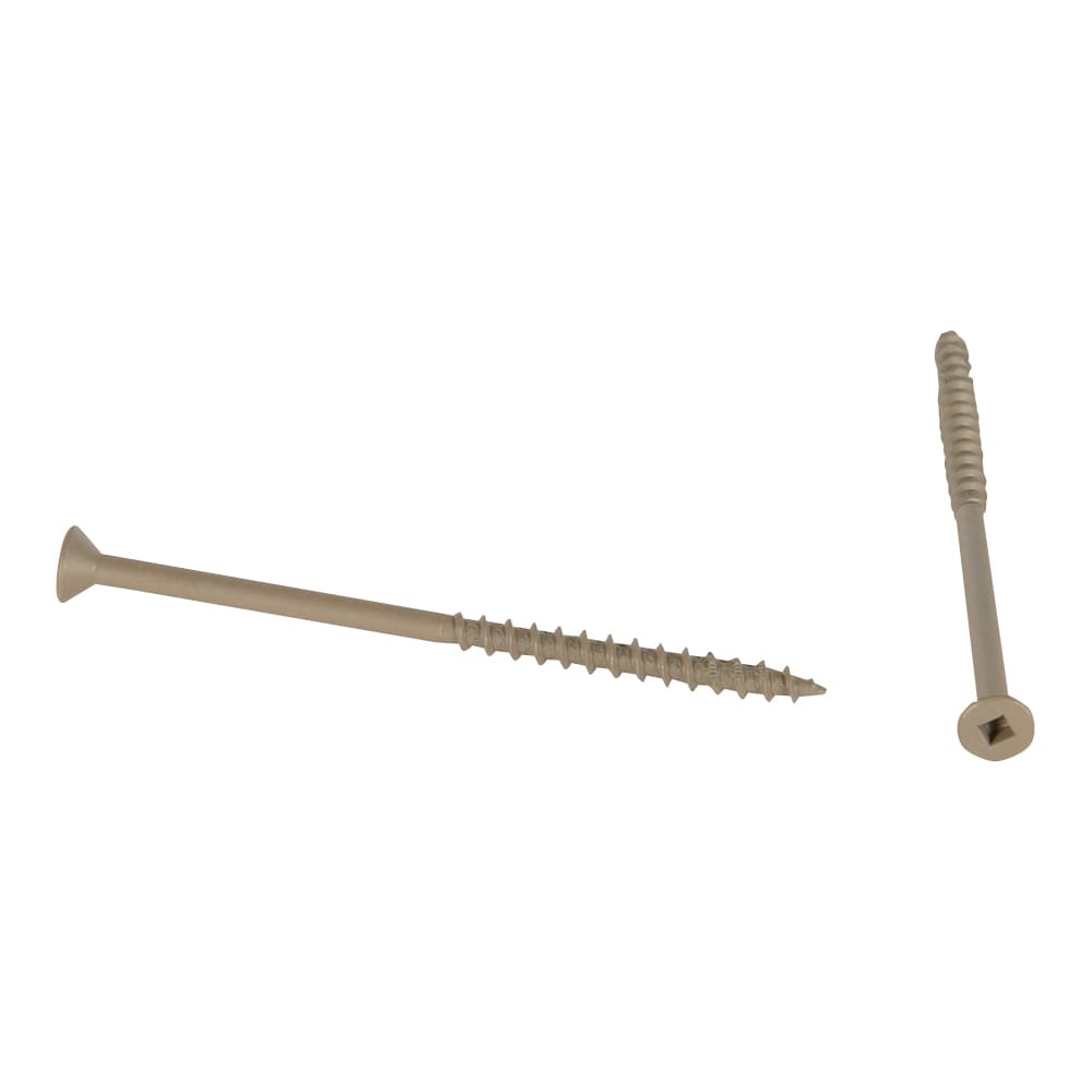 Brown Treated Wood Screws 3 in. n° 8 F.H. Pkg/1500