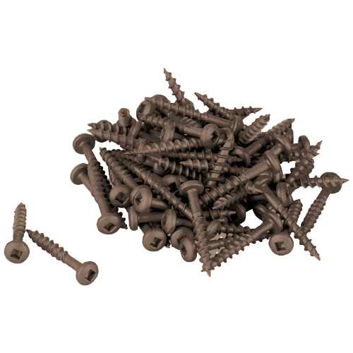 Brown Treated Wood Screws 1 in. n° 6 R.H. Pkg/100