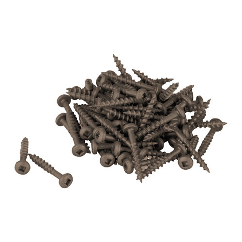 Brown Treated Wood Screws 7/8 in. n° 10 R.H. Pkg/100