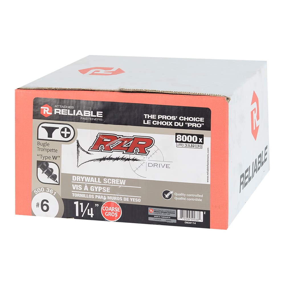 Vis à gypse à gros filets 1&nbsp;1/4&nbsp;po n° 6 Pqt/8&nbsp;000