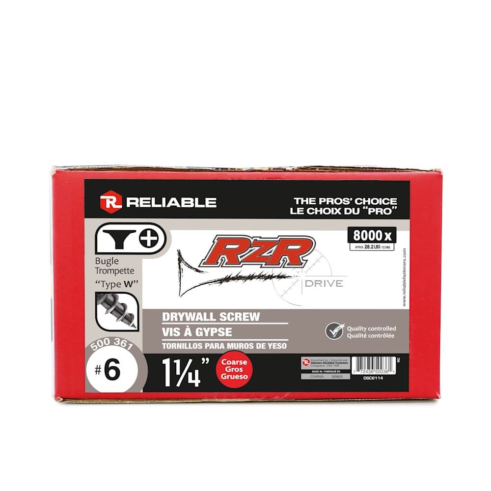 Vis à gypse à gros filets 1&nbsp;1/4&nbsp;po n° 6 Pqt/8&nbsp;000