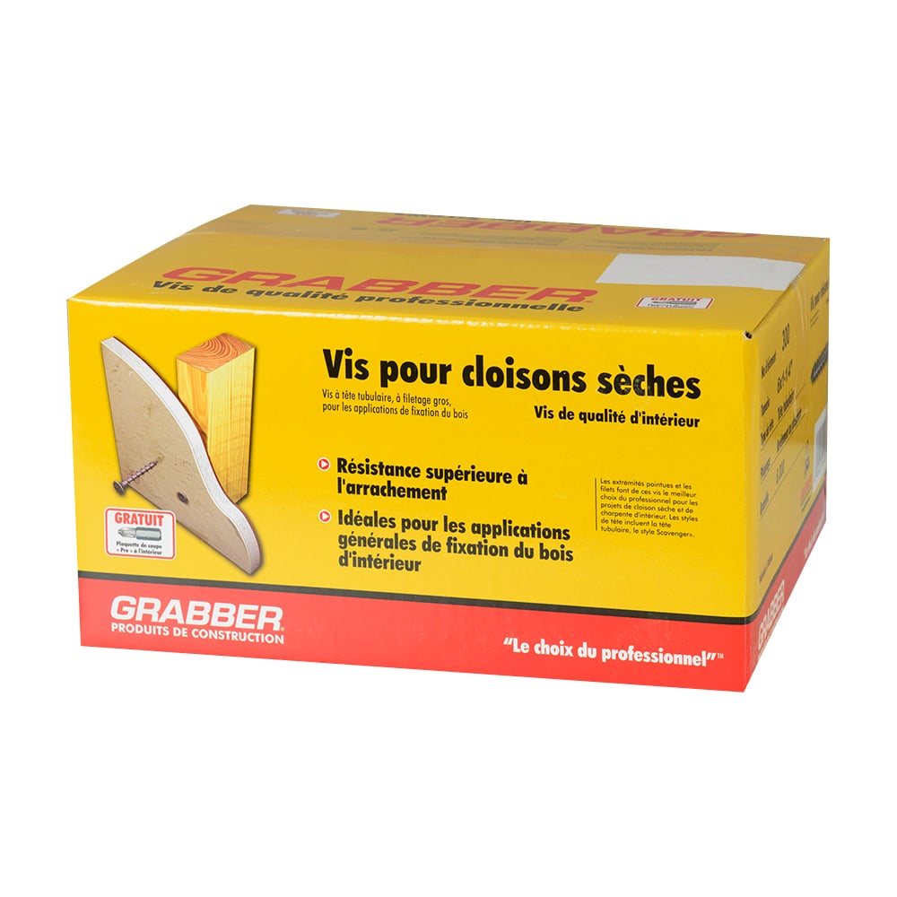 Vis à gypse à gros filets 1&nbsp;1/4&nbsp;po n° 6 Pqt/8&nbsp;000