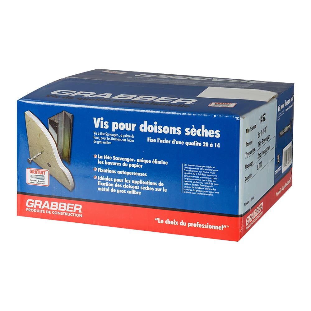 Vis à gypse autoperceuses 1&nbsp;1/4&nbsp;po n° 6 Pqt/8&nbsp;000