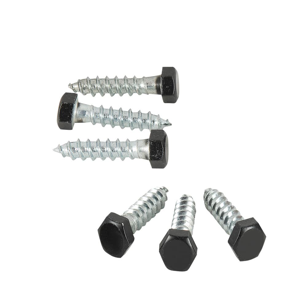 Boulons tire-fond noir 5/16 po x 2 po Pqt/6