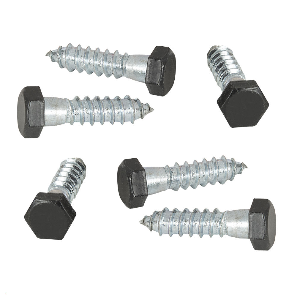 Boulons tire-fond noir 3/8 po x 2 po Pqt/6