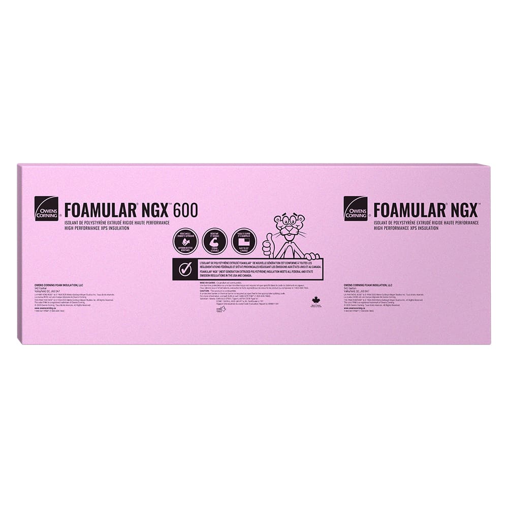 Panneau isolant Foamular NGX F-600 1&nbsp;po&nbsp;x&nbsp;2&nbsp;pi&nbsp;x&nbsp;8&nbsp;pi OWENS CORNING