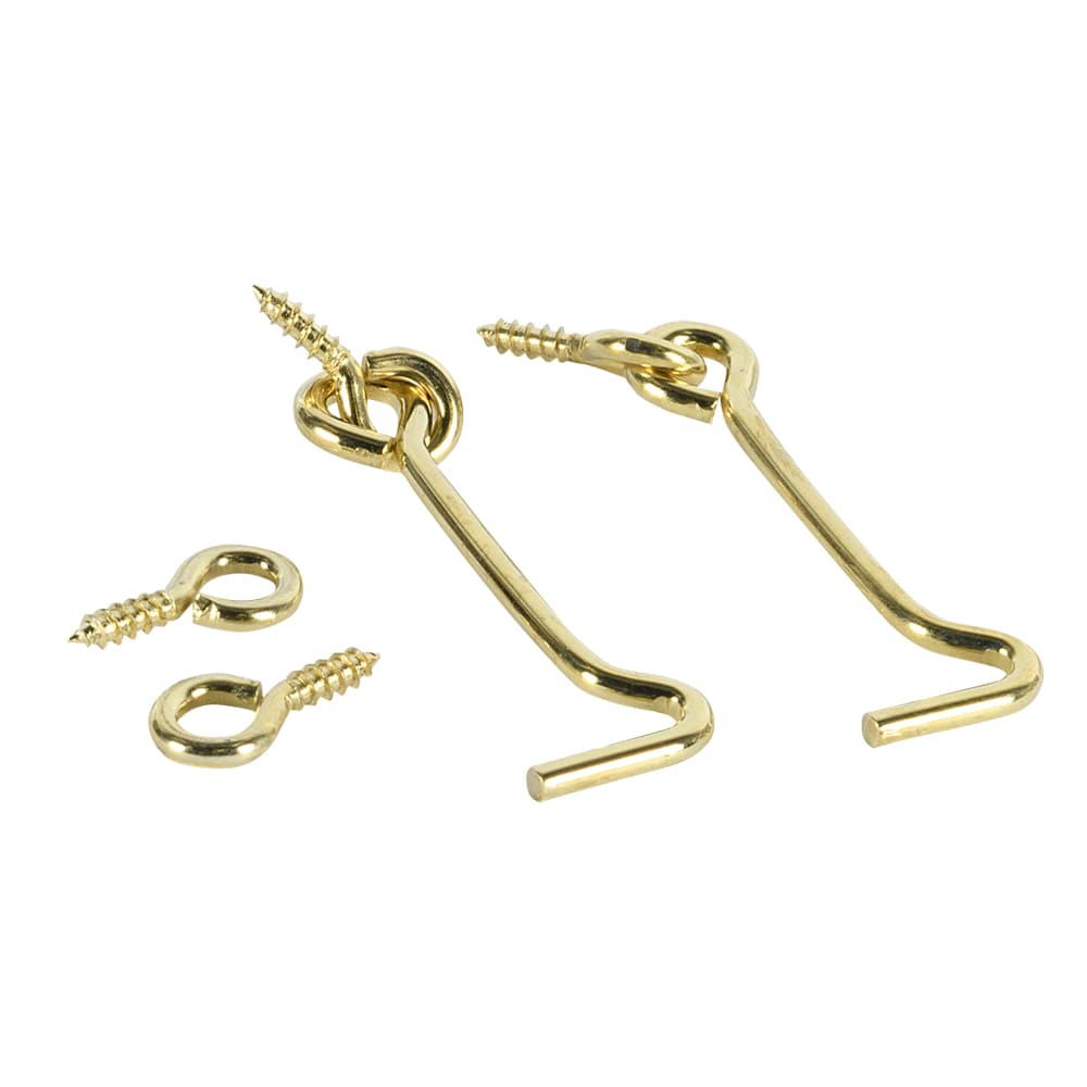 Crochets et anneaux de porte 2&nbsp;1/2&nbsp;po&nbsp;Pqt/2