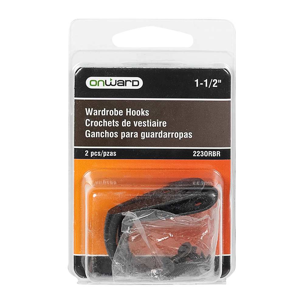 Ensemble de 2 crochets simple pour vêtements 1&nbsp;3/4&nbsp;po