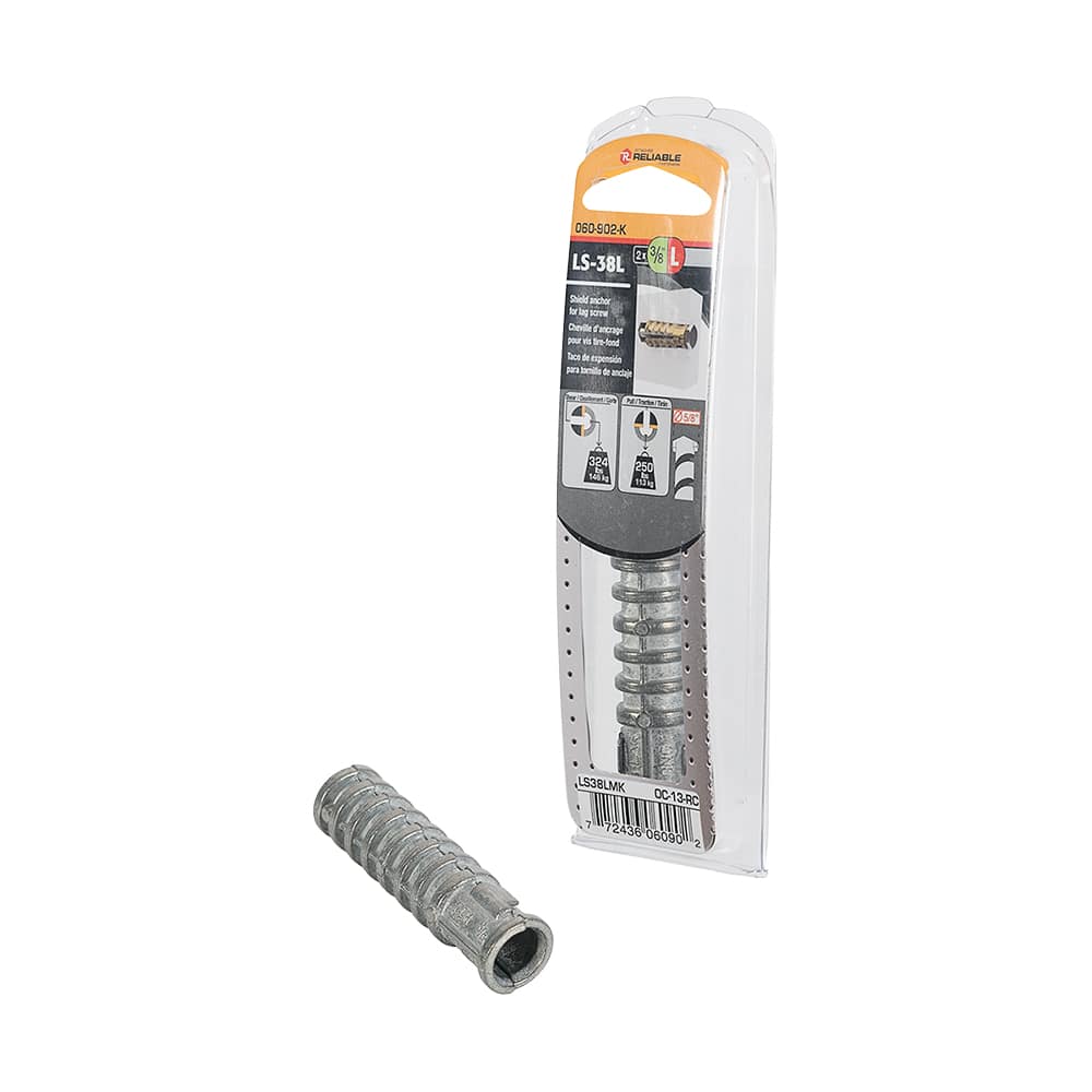 Chevilles d'ancrage pour boulon tire-fond 3/8L Pqt/2