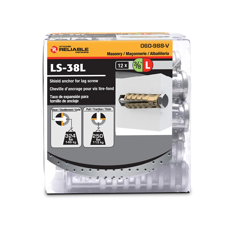 Lag Bolt Anchor Dowels 3/8L Pkg/12