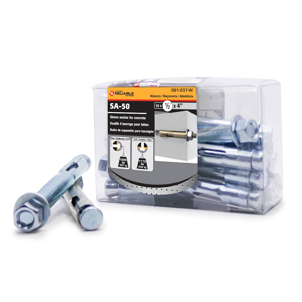 Concrete Expansion Sleeve Anchor 1/2 in. x 4 in. Pkg/10