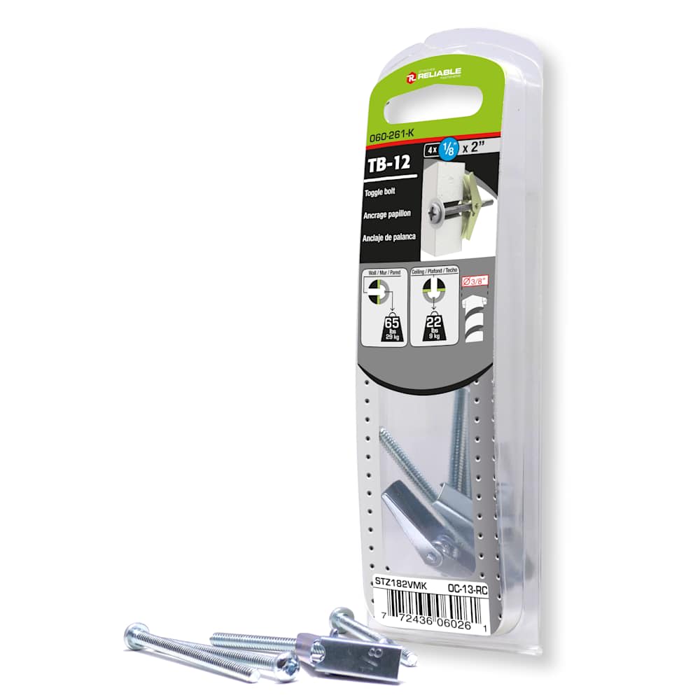 Ancrages papillon 1/8 po x 2 po Pqt/4