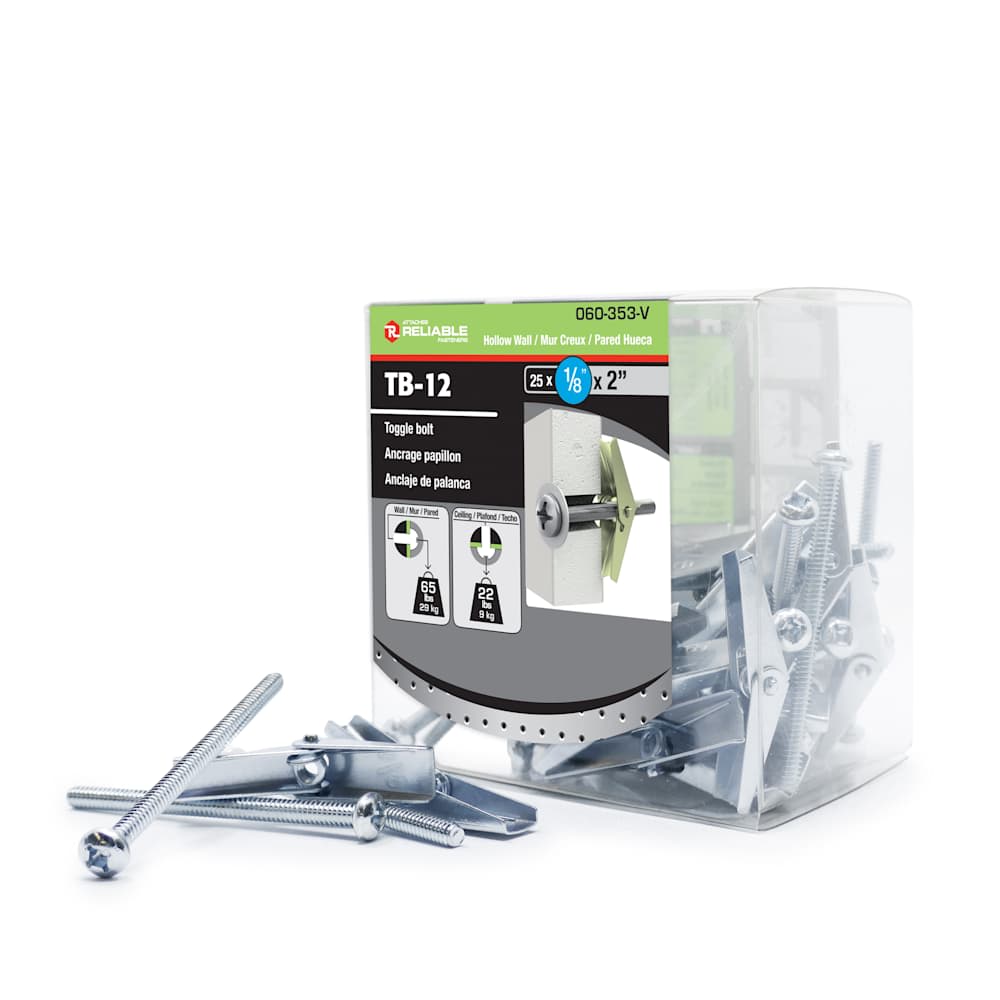 Ancrages papillon 1/8 po x 2 po Pqt/25