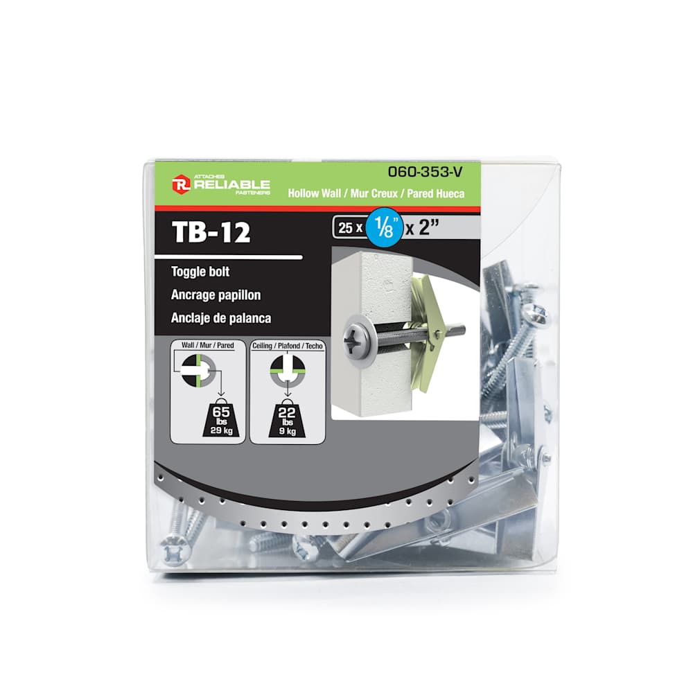 Toggle Bolts 1/8 in. x 2 in. Pkg/25
