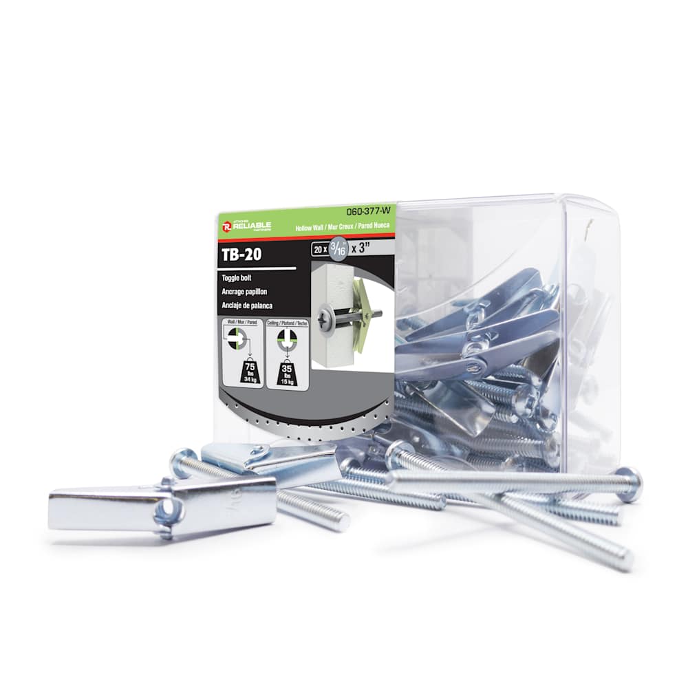 Toggle Bolts 3/16 in. x 3 in. Pkg/20