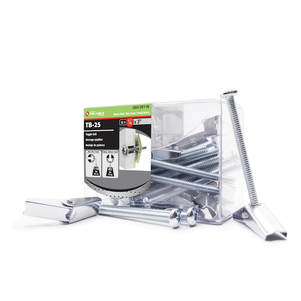 Toggle Bolts 1/4 in. x 3 in. Pkg/15