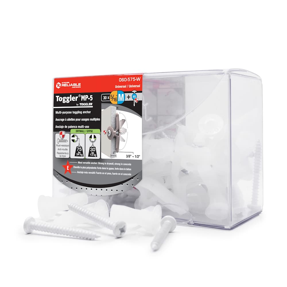 Ancrages à ailettes pour usages multiples 1/2 po Pqt/30