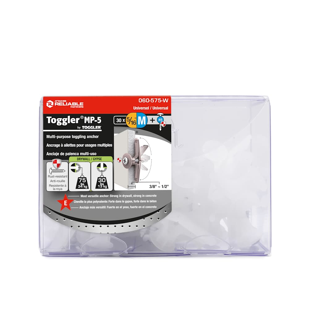 Ancrages à ailettes pour usages multiples 1/2 po Pqt/30