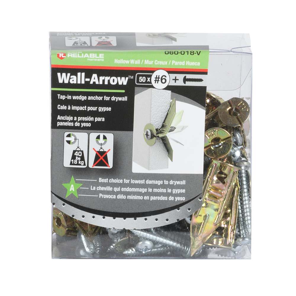 Cales à impact pour gypse Wall-Arrow Pqt/50