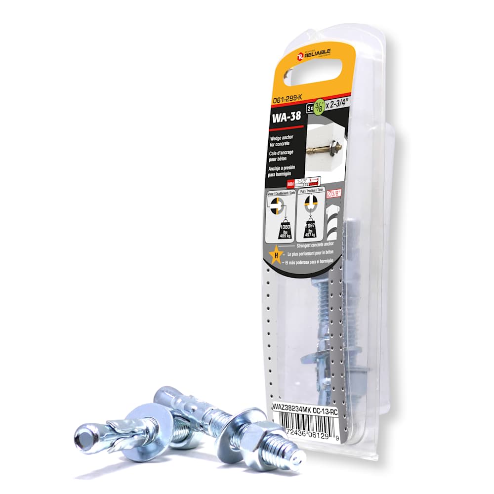 Ancrages pour béton 3/8 po x 2 3/4 Pqt/2