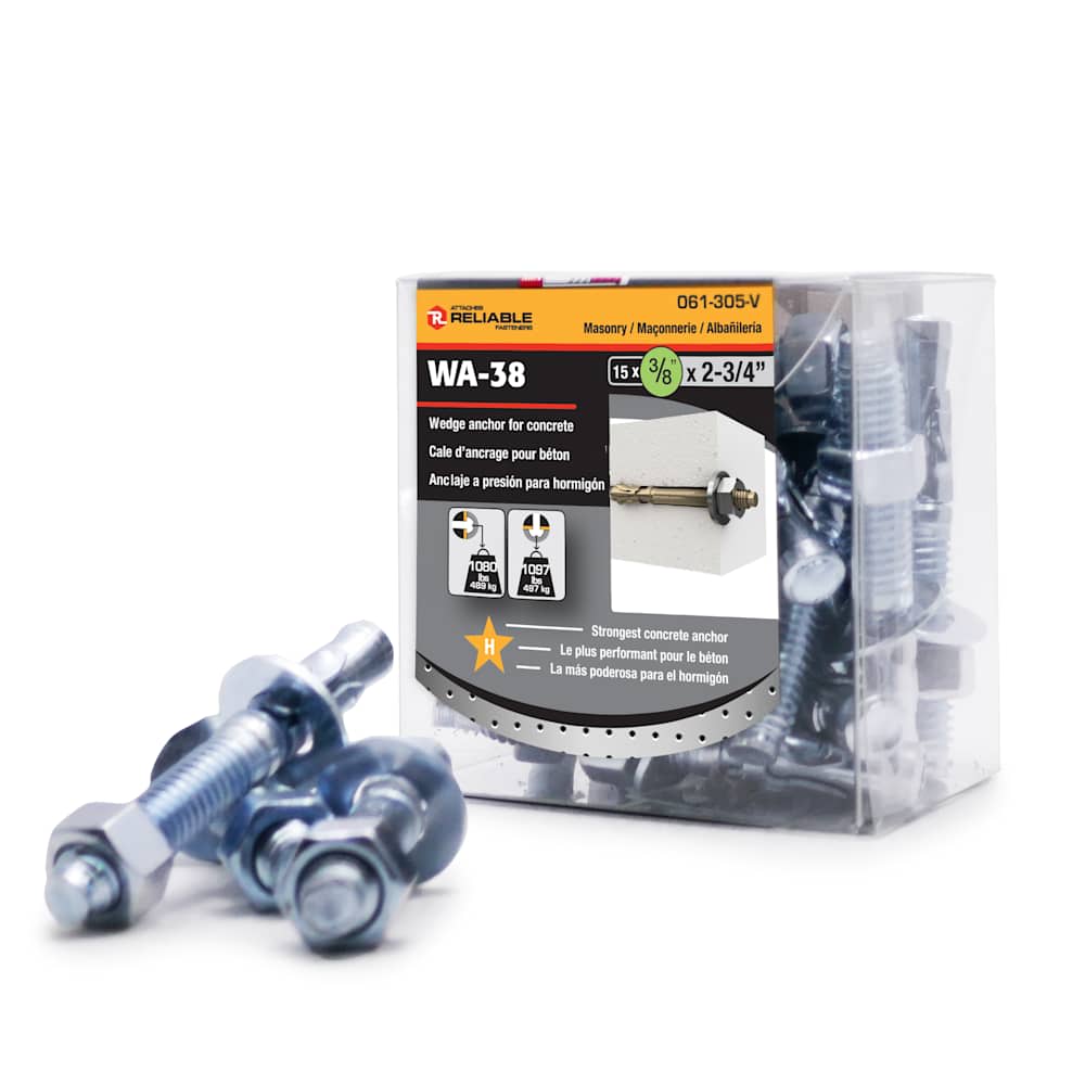 Ancrages pour béton 3/8 po x 2 3/4 Pqt/15