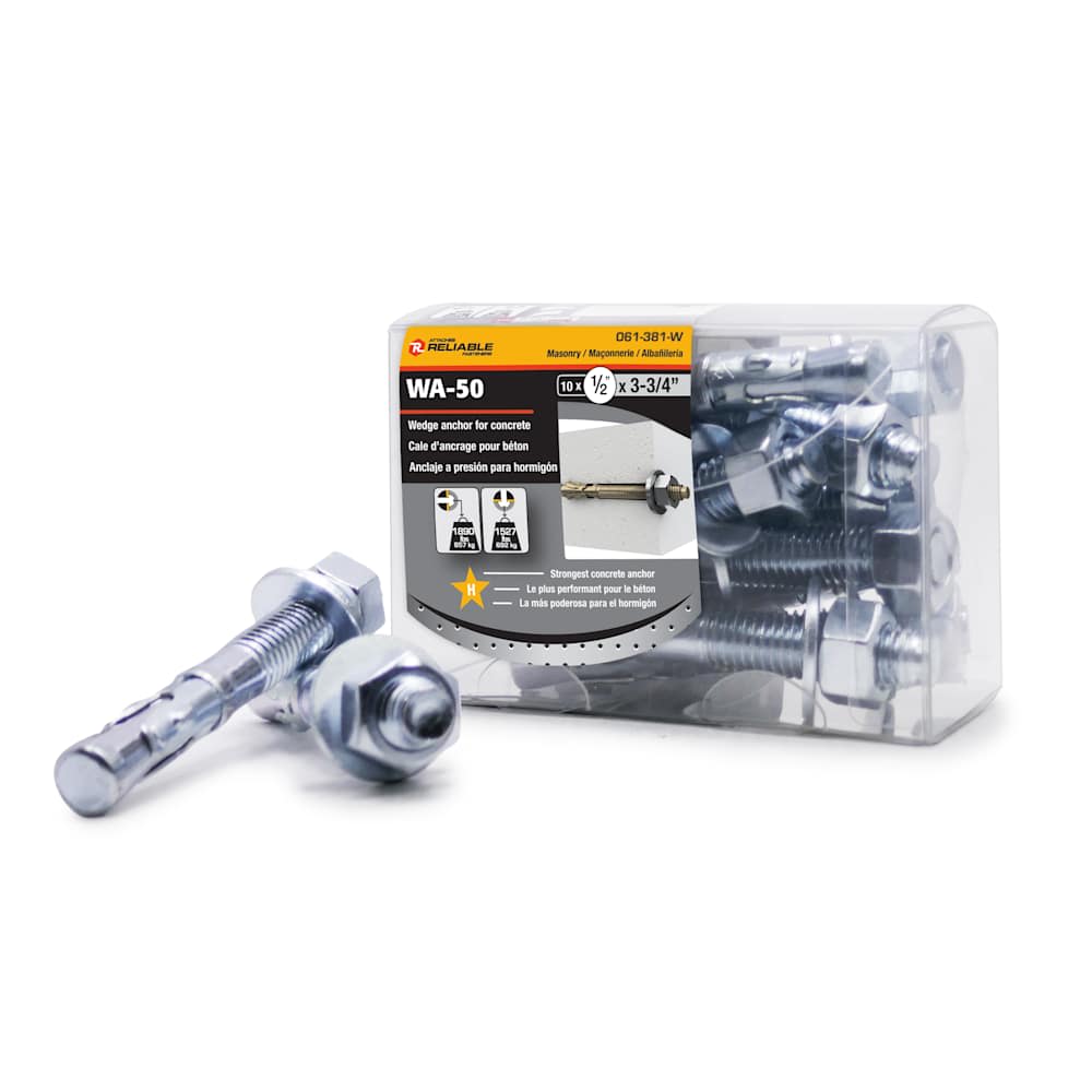 Concrete Anchors 1/2 in. x 3 3/4 in. Pkg/10