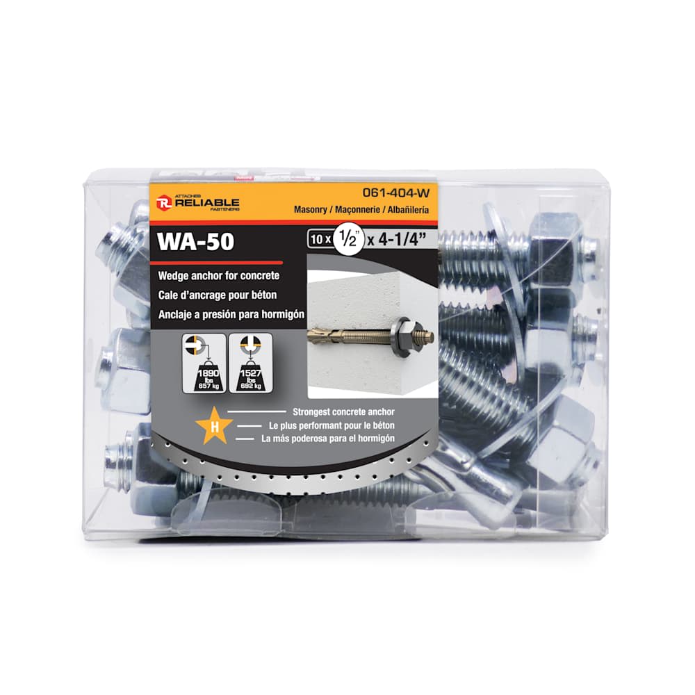 Ancrages pour béton 1/2 po x 4 1/4 po Pqt/10