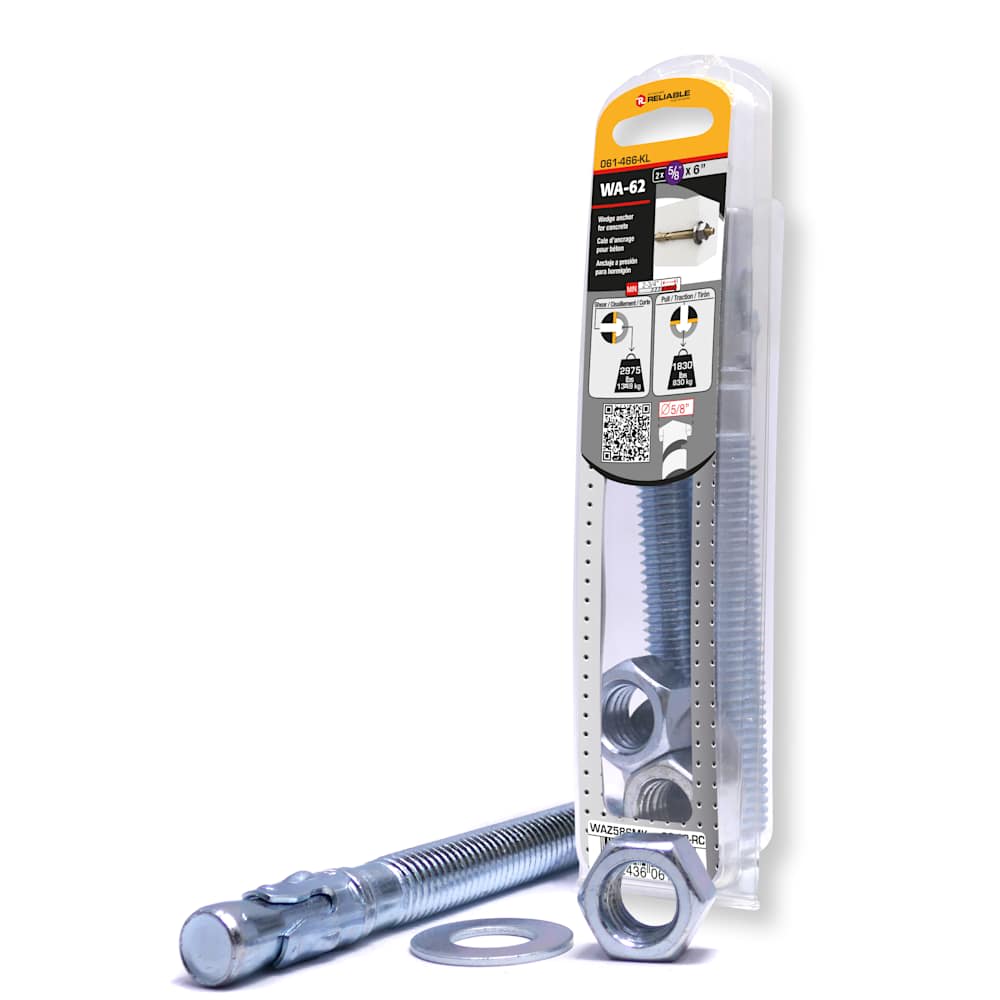 Ancrages pour béton 5/8 po x 6 po Pqt/2