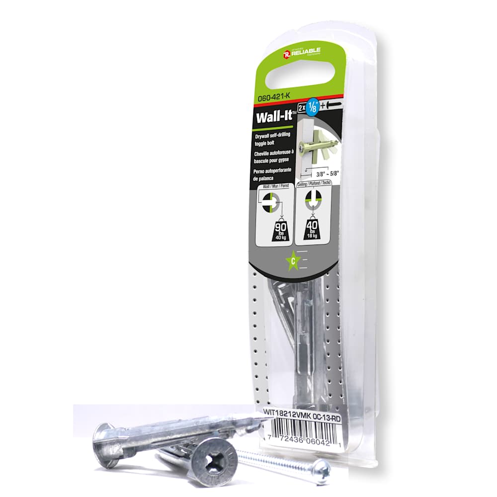 Chevilles pour gypse Wall-It 6/32 po x 2 1/2 po Pqt/2