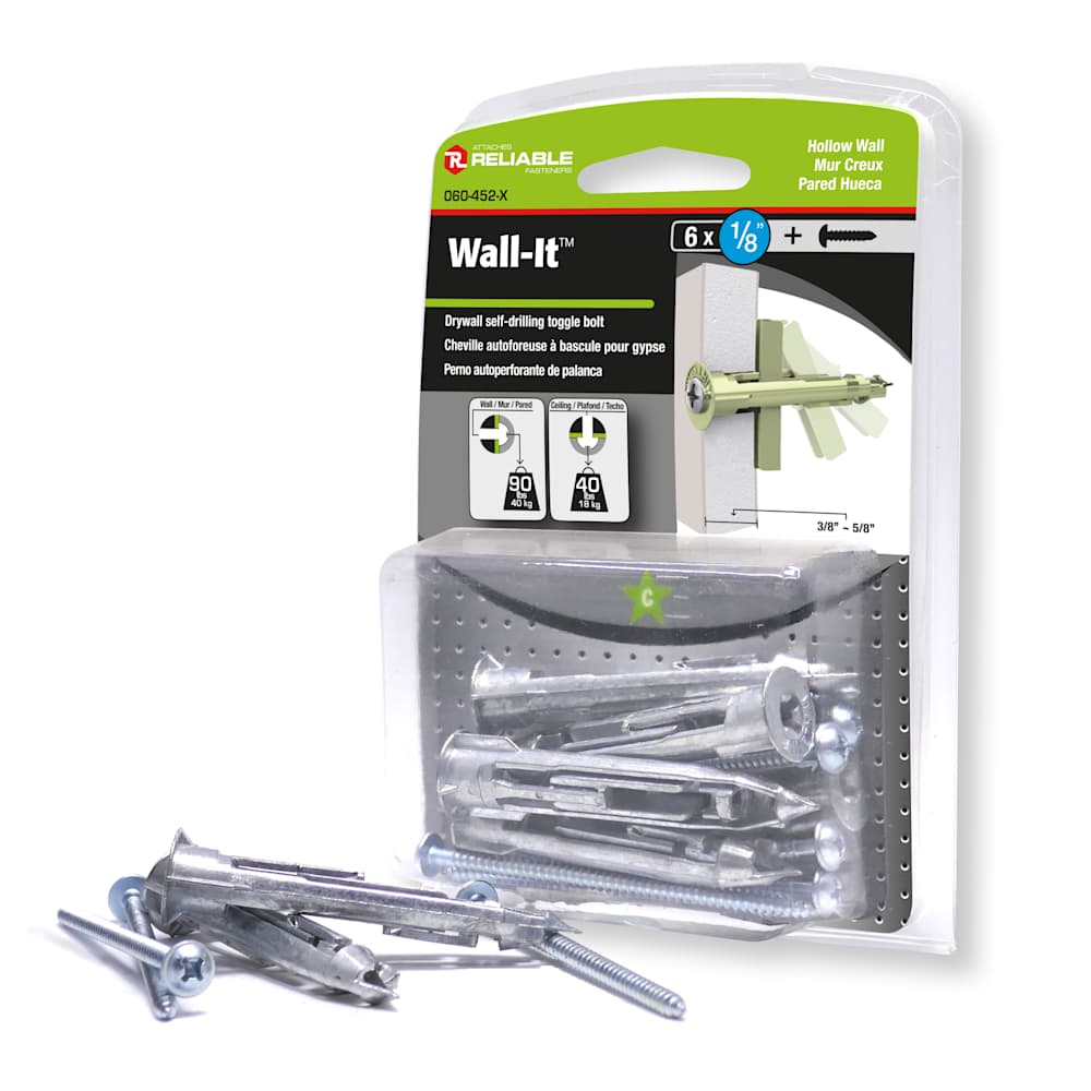 Chevilles pour gypse Wall-It 6/32 po x 2 1/2 po Pqt/6