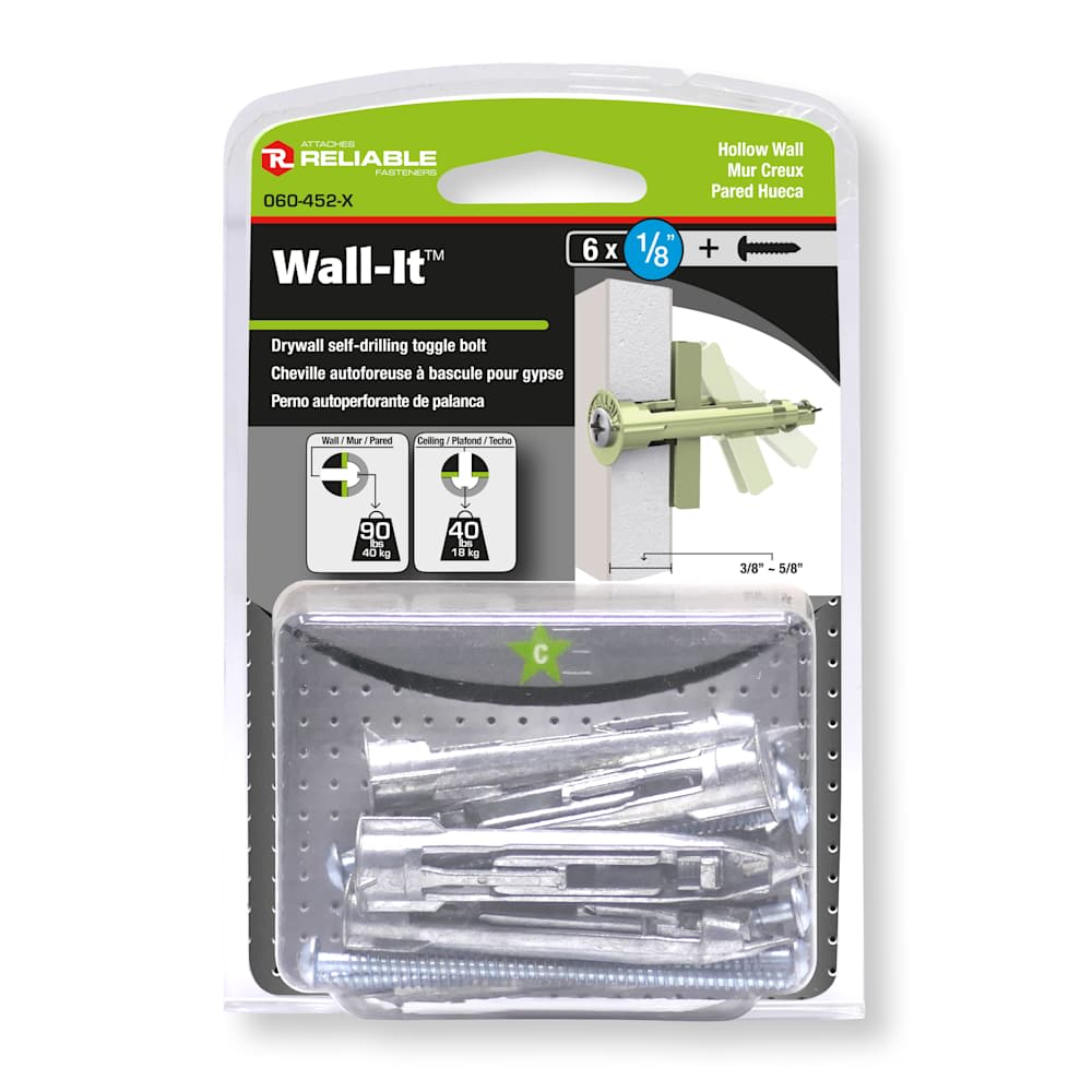 Wall-It Drywall Anchors 6/32 in. x 2 1/2 in. Pkg/6